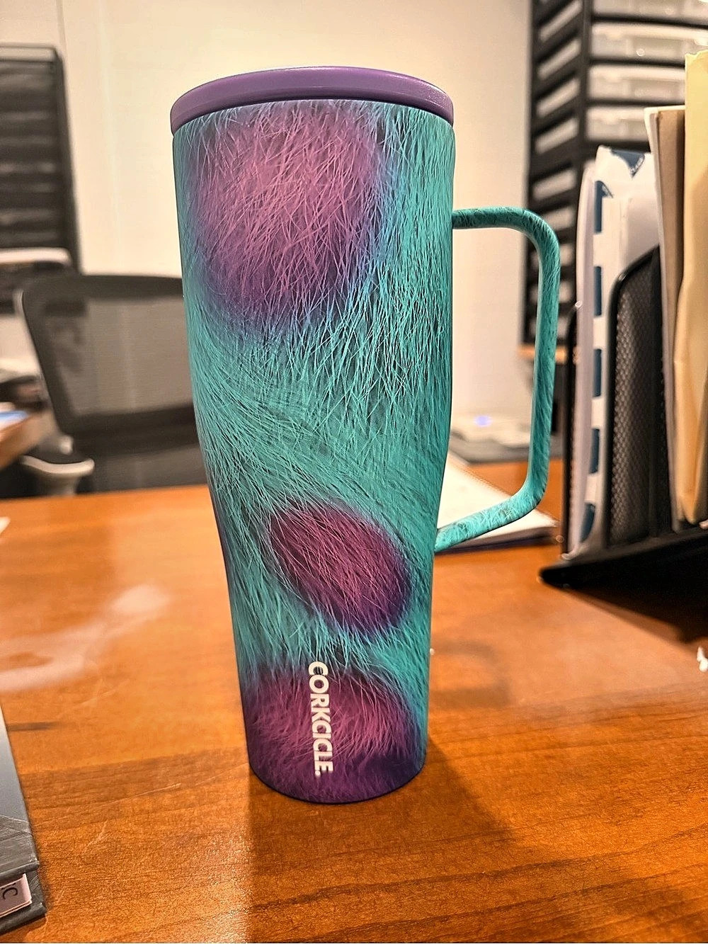 Corkcicle Sulley Cold Cup XL 30 oz Green & Purple Tumbler